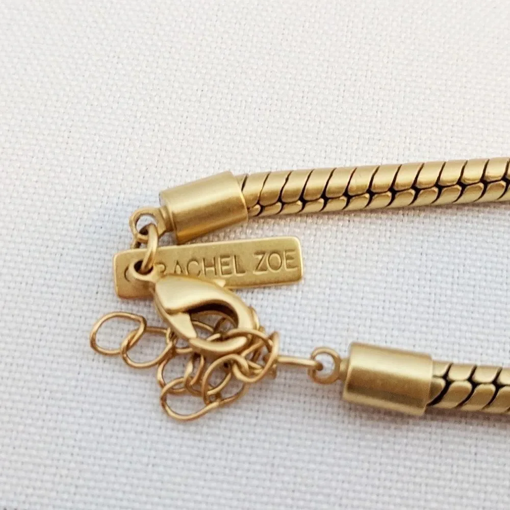 Rachel Zoe Gracie Silk Tassle Necklace 12kt Gold P